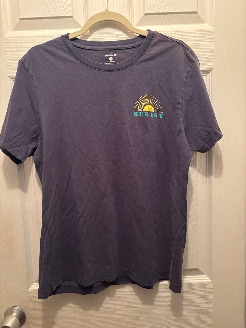 Hurley Men's Lavender Sun Graphic Crew Tee